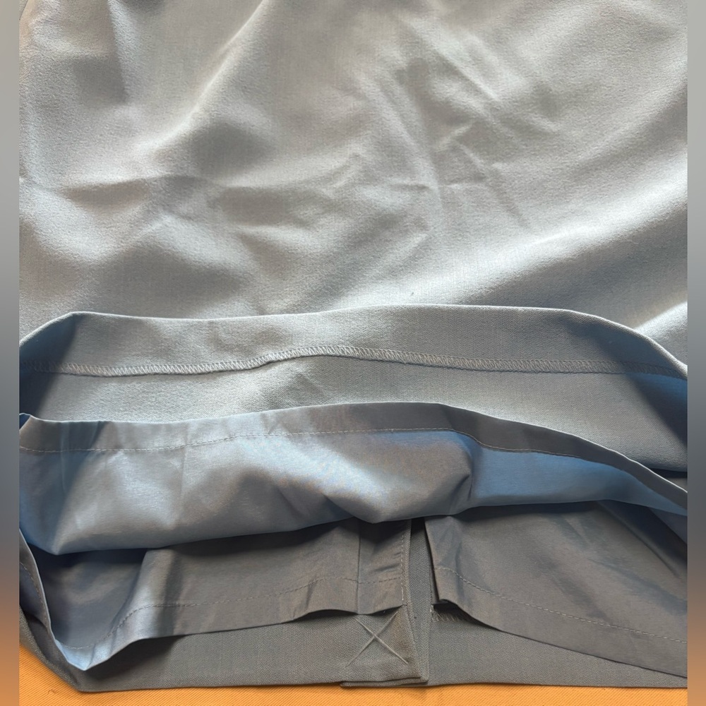 Adrianna Papell Ruched Sheath Dress Sky Blue Sz 10 Office Cocktail Fitted - Picture 12 of 16